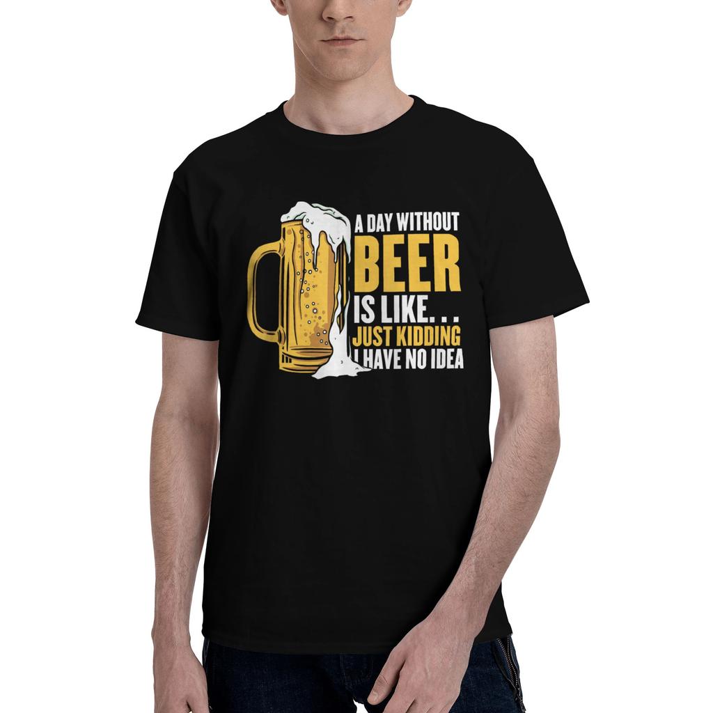 1 Piece Without Graphic 100 Cotton Tshirt Beer Day Tops Tees For Unisex
