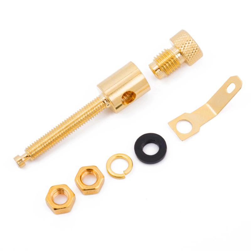 4Pcs Gold Plated Amplifier Speaker DIY Lengthen Terminal Binding Post Banana Plug Socket Connector Suitable for 4mm Banana Plugs