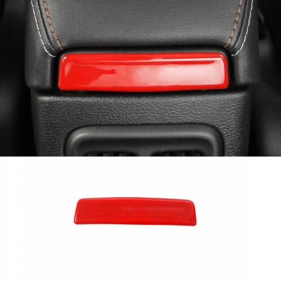 Central Console Armrest Box Panel Trim 1* For Jeep Compass 2017- Bright Red