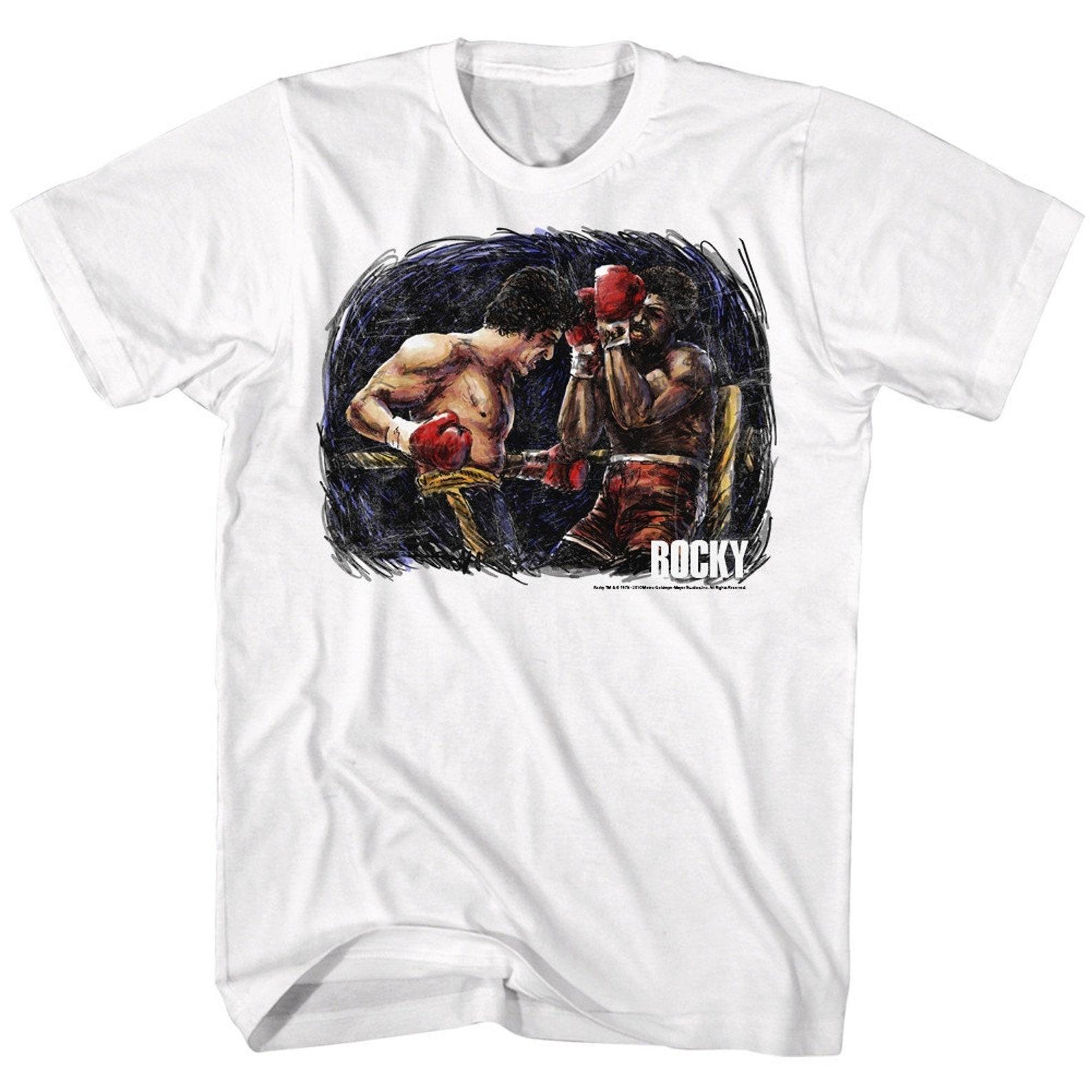 Rocky Rocky vs. Apollo Painting White T-Shirt XL