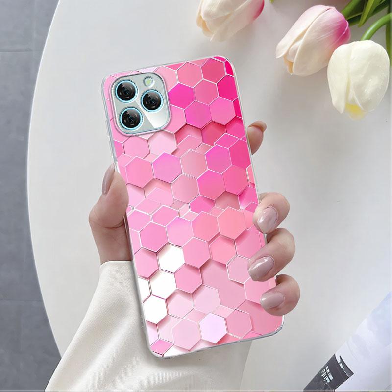 

For Blackview A95 A85 A80S A100 Case Luxury Phone Case For Blackview A200 Pro A80 Flower Clear Soft Silicone Protective Cover Blackview A80S