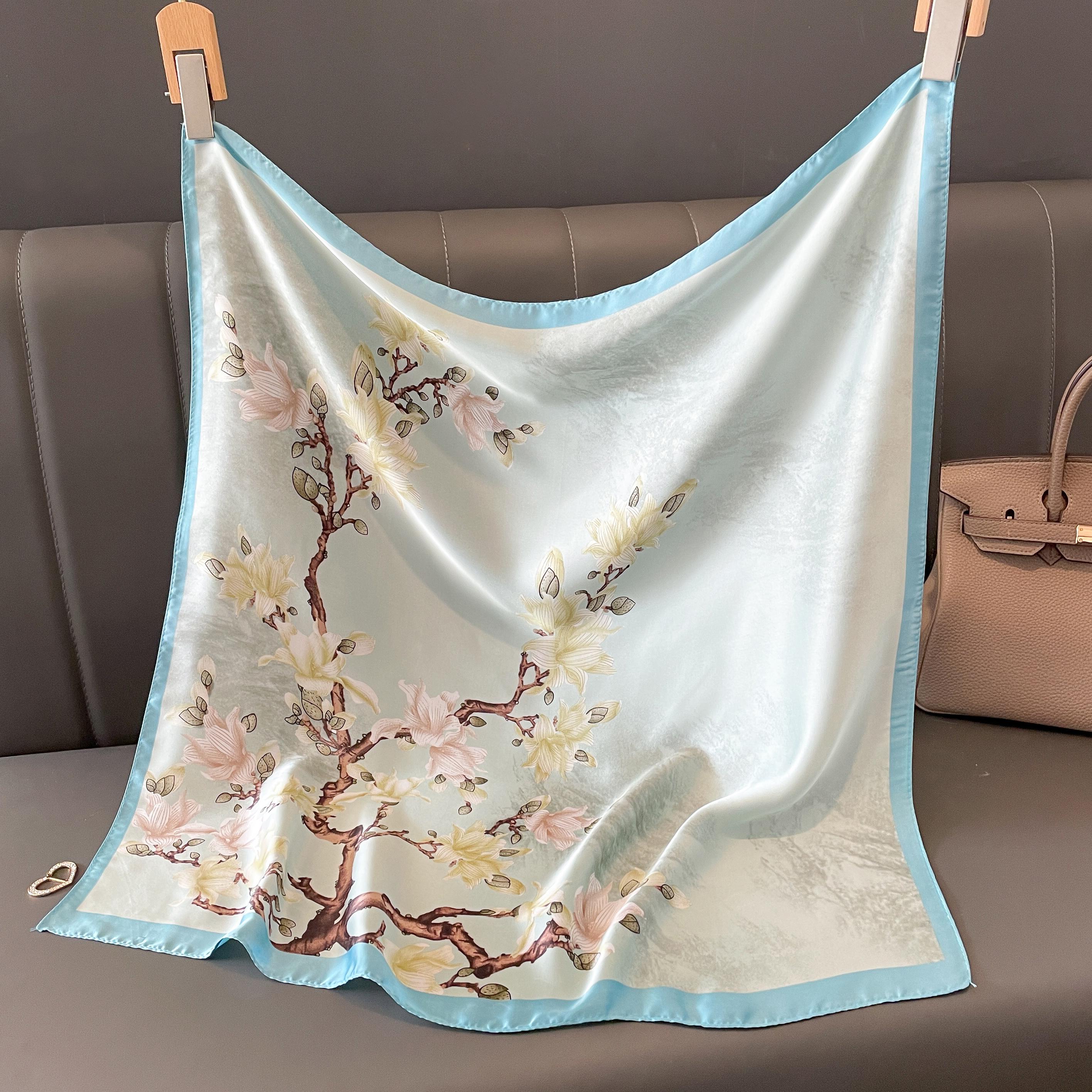 

Fashion Scarves For Women Shawl Print Silk Satin Hijab Scarf Female Bandana 70*70Cm Luxury Square Shawls Scarfs For Ladies