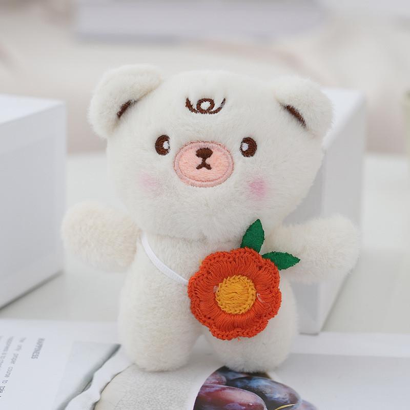 Adorable Plush Teddy Bear Keychain Cuddly Stuffed Animal Bag Charm Cute Key Holder