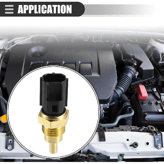 Motoforti Engine Coolant Temperature Sensor, Water Temp Sender, for MITSUBISHI Challenger K94 2.5TD 1998-2007, Metal, No.ME202053, Gold Tone