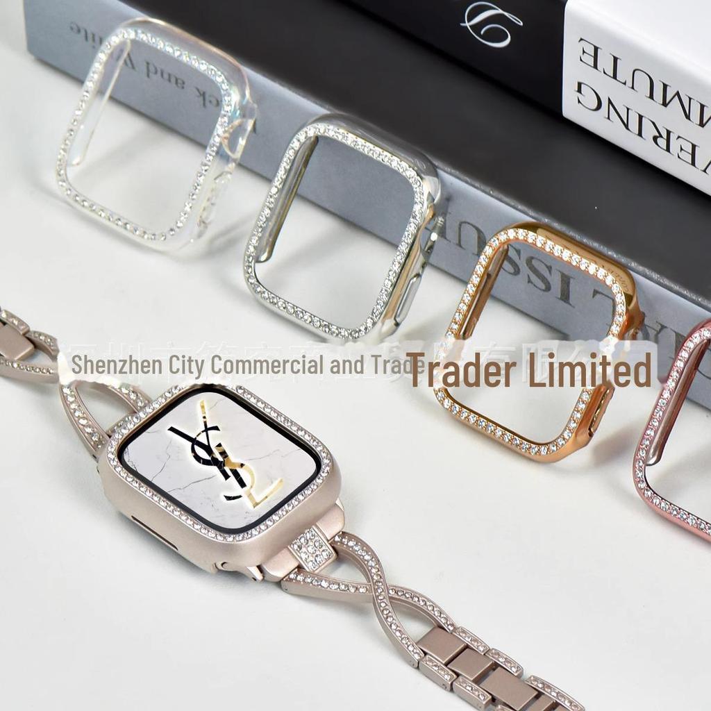 Koperta 46 mm z diamentami do zegarka Apple Watch Series 3-10