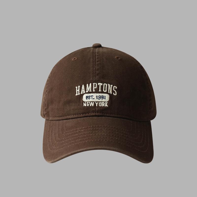 Casquette de baseball brodée de lettres coréennes pour femmes hommes coton doux réglable casquette à visière décontractée couleur unie snapback casquettes de soleil