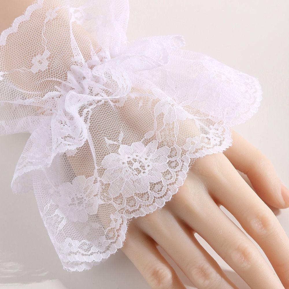 Comfortable Fake Sleeves Cuffs Costume Accessory Wrist Cuff Elegant Lace Cuff  Stage Performance