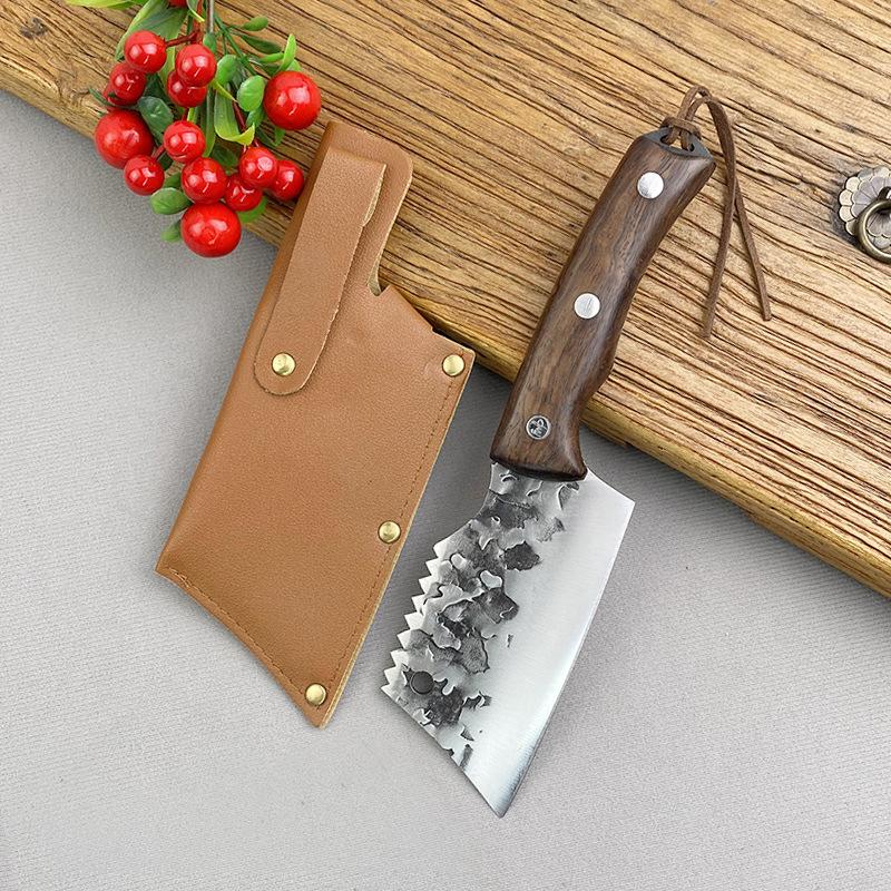 Chef Utility Knife Slicing Fish Fruit Steak Knife Kitchen Knives Butcher Boning Knife Hand Forged Wood Handle Cleaver Meat Knife