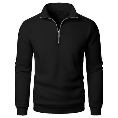 New Men's Stand Collar Casual Sweatshirt Men's Solid Color Fashionable Men's Pullover Sweatshirt