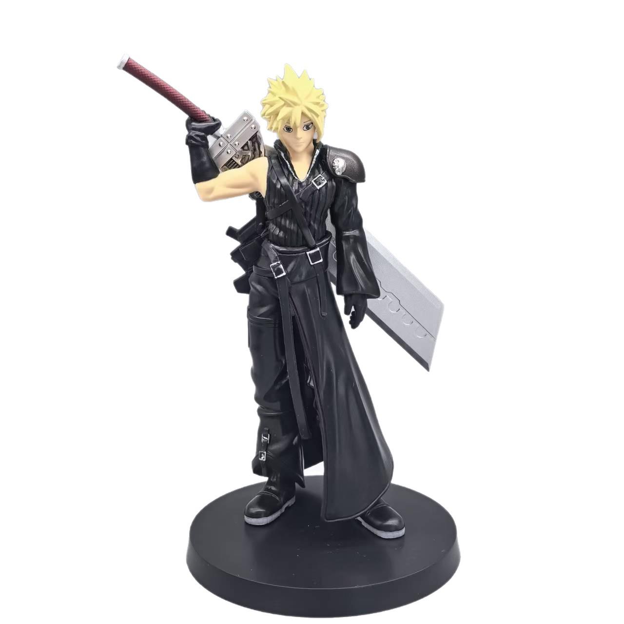 Фигурки персонажей Final Fantasy VII Сефирот и Клауд с персонажами Street Fighter Кеном и Рю