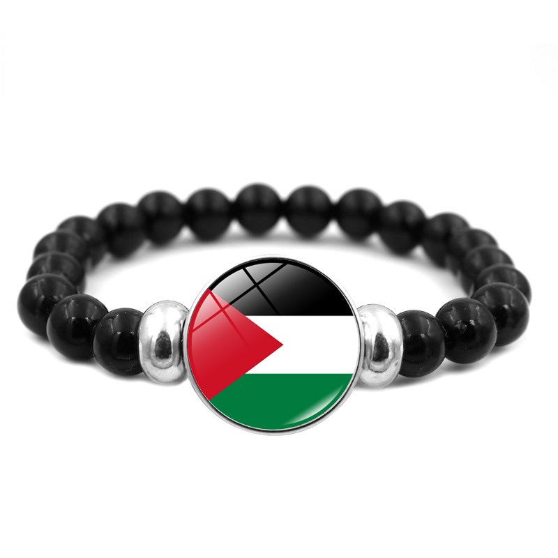 

Palestine Flag Israel Glass Country Bracelet Handmade Accessory Gift Boysgirls Pakistan