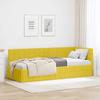 Corner Bed Frame with Headboard Yellow 80 Cm X 200 Cm Velvet