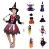 Mit Hexenhut Halloween Hexenkostüm Kleidung Kinder-Halloweenkostüm Kinder Hexenkostüm Kinder