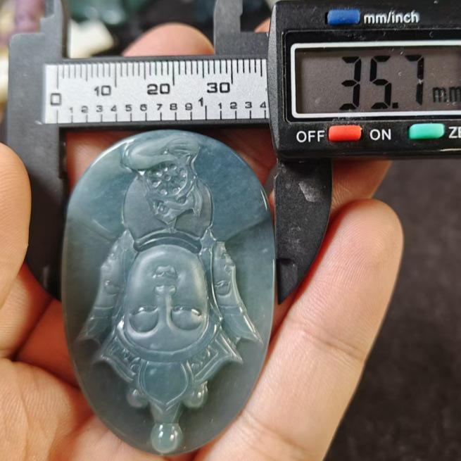 Three-Sided Guanyin Jade Pendant: Natural A-Grade Formal Wear Ornament for Men and Women