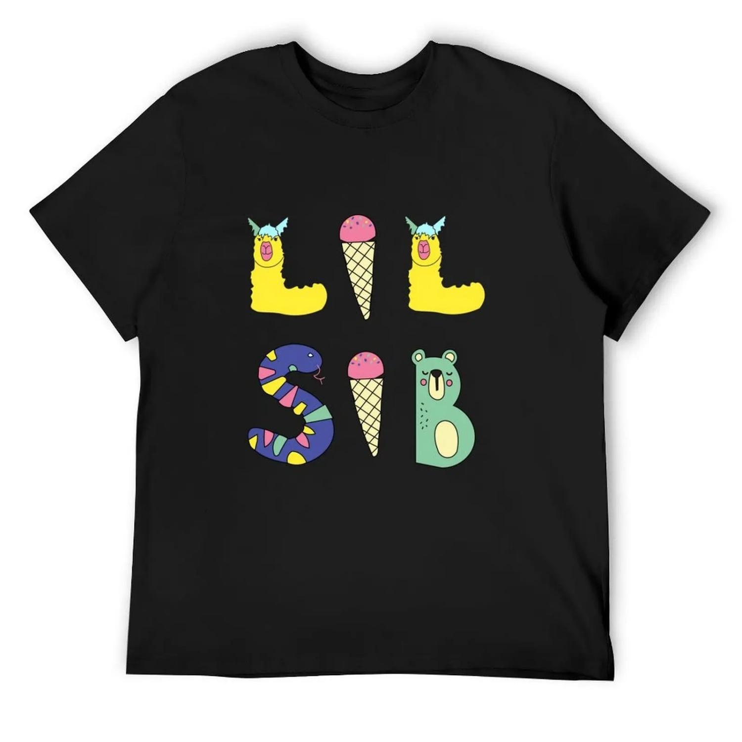 

Lil Sib for a new baby in a creative alphabet T-Shirt blue archive shirts graphic anime figures mens designer t shirt XXXXXL чорний