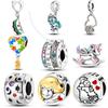 New Trend Copper Irregular Beads Teeth Chameleon Dangle Unicorn Rocking Horse Charms Fit Original Charm Bracelets Diy