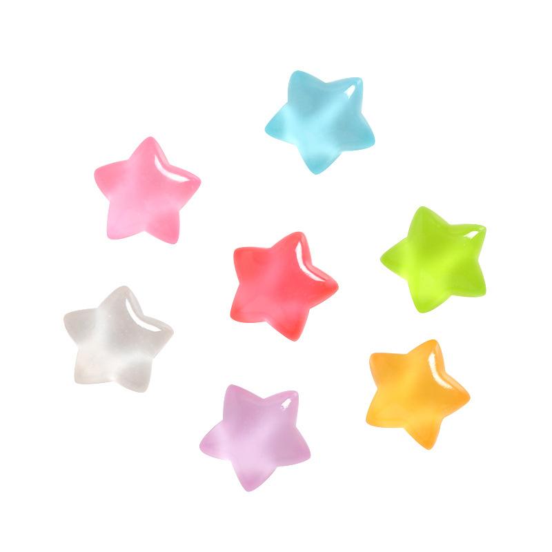 Handicrafts Sewing Products Luminous Star Resin Charm DIY Phone Case Crafts Mixed Color