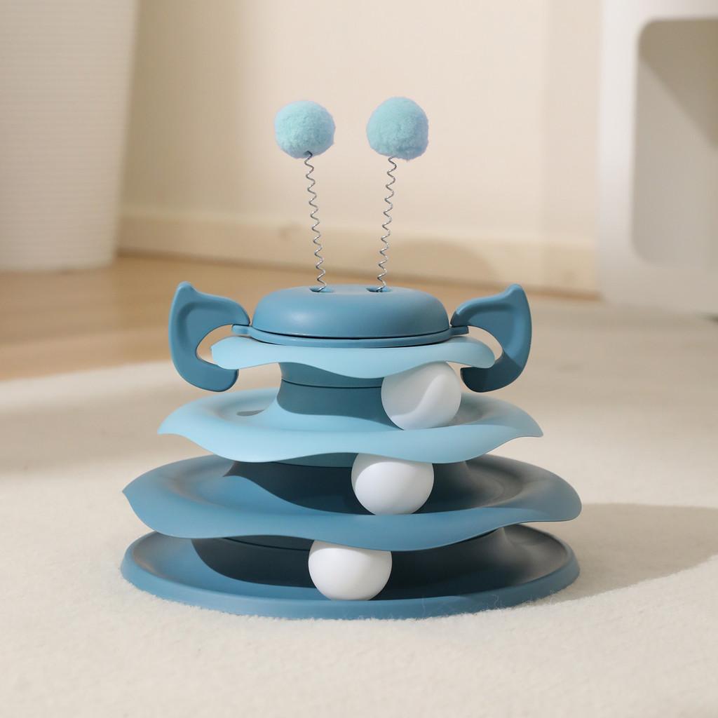 Cat Toy Set With Inflatable Bee Wobbler And Play Wheel For Interactive Play And Gift