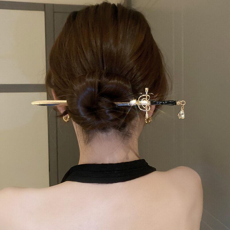 Haarstäbchen, Vintage-Stil, für Frauen und Mädchen, DIY, einfacher chinesischer Stil, Frisur-Design, Pferdeschwanz-Halter, Haarschmuck, Schmuck