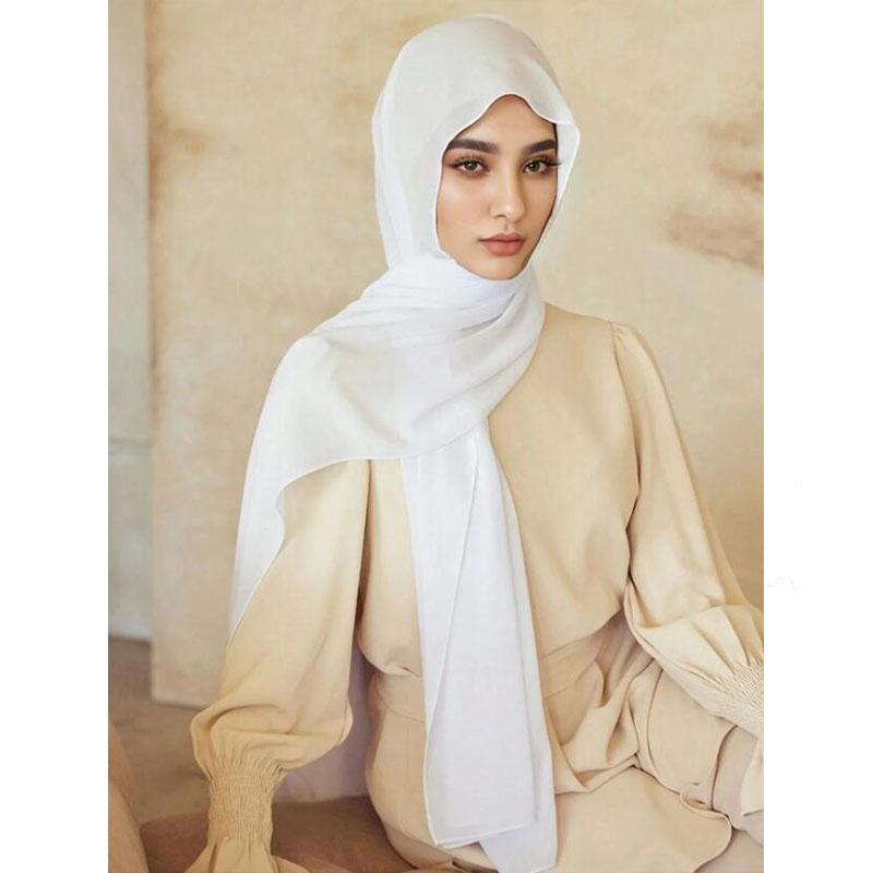 2Pcs Undercap Chiffon Hijab Scarf Set Thin Elastic Tube Head Cover Elegant Soft Cozy Breathable Sunscreen Bandana Combination
