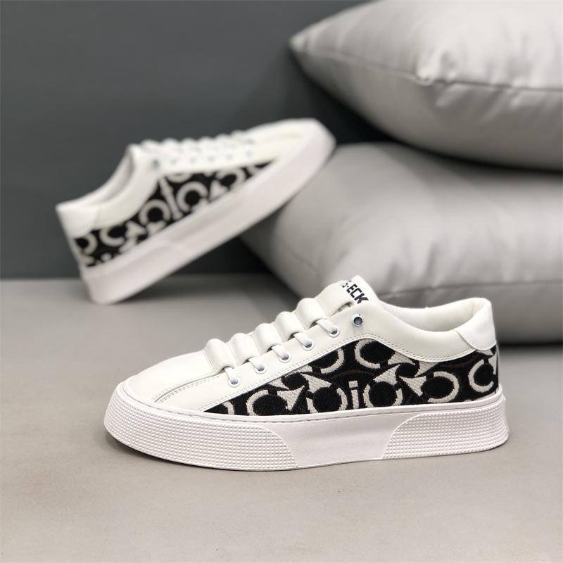 Spring youth new leather color matching board shoes platform comfortable casual sports trendy shoes zmd