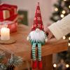 Knitted Long Legs Christmas Gnome, Striped Tabletop Decoration for Home,