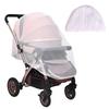 Universal Baby Stroller Mosquito Net Breathable Mesh Protection Cover Foldable Full Cover Stroller Netting with Elastic Band