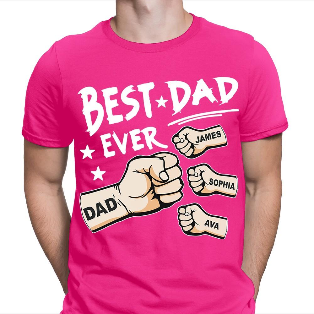 Best Dad Ever Personalised Fathers Day T Shirt Birthday Novelty Gift FD 2T1A1
