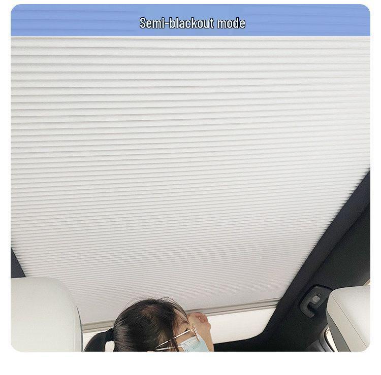 XPeng P7 G6 G9 Electric Sunroof Sunshade: Manual, Foldable, Heat Insulation, Sun Protection, Panoramic Roof Curtain.