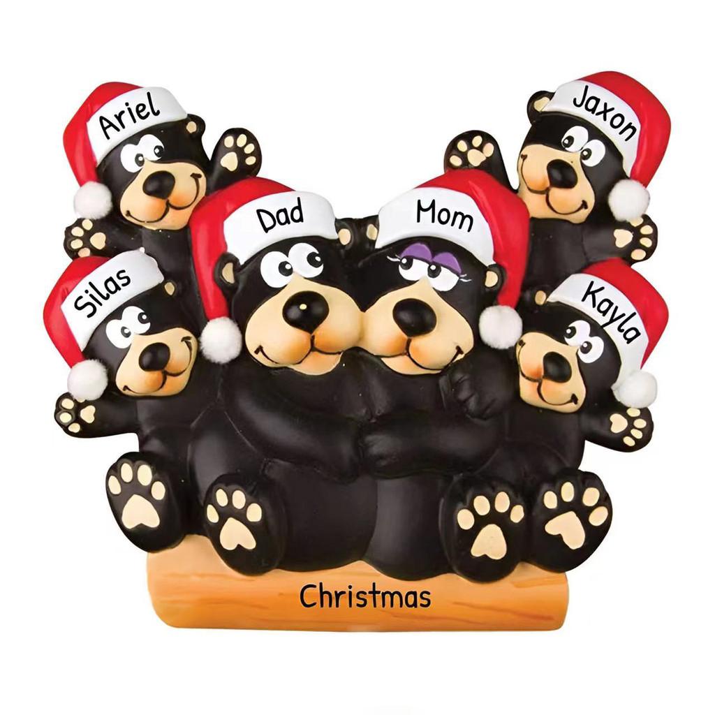 

Handpainted Charming Black Dog Resin Christmas Decorations For Holiday Gifting 6 Black