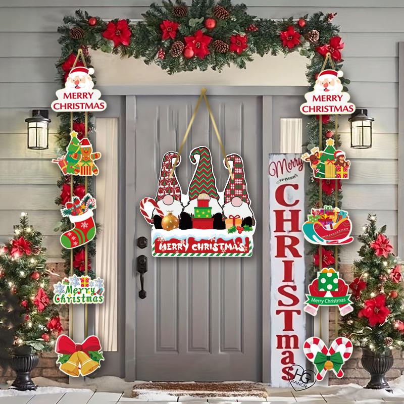 Neue Outdoor Weihnachtsfeier Türhänge Dekoration