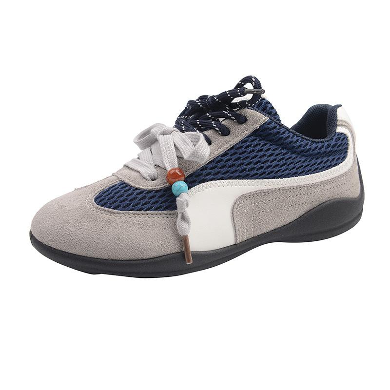 European sports and leisure moral training shoes women's autumn 2025 new retro lightweight running shoes beaded fashion women's shoes