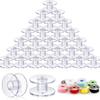 Plastic Bobbins Class 15 Transparent Sewing Machine Bobbins Bulk Compatible SA156 Thread Spools Embroidery Supplies Accessories