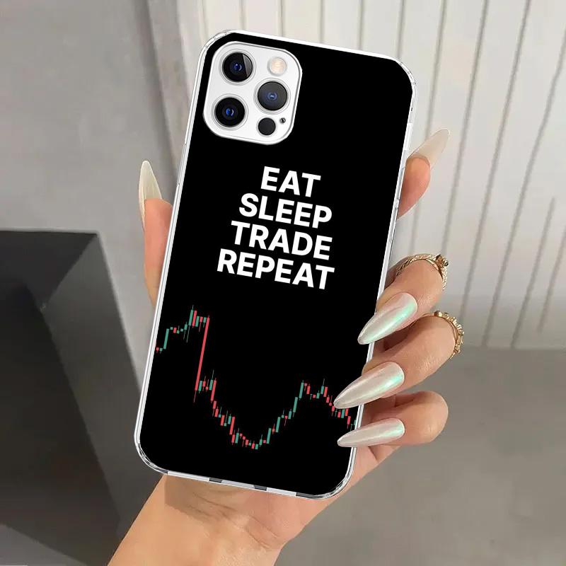 Trade Investment Forex Stock Market Phone Case for Iphone 17 Air 16 15 Plus 14 13 Mini 12 11 Pro Max 16E 7 8 SE 2020 Soft Funda