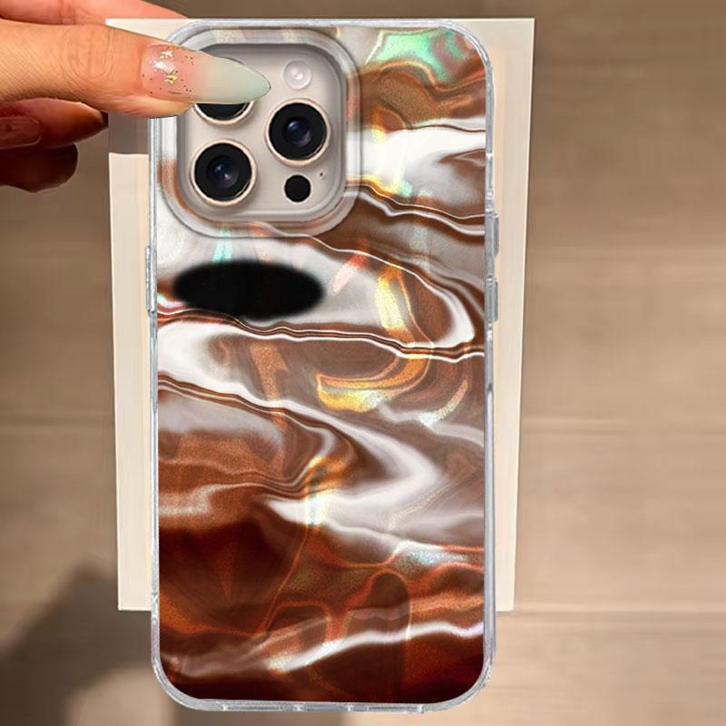 

Для iPhone 16 15 13 Plus Pro Max 14 Pro 7 8 Plus SE XS XR 5G Чехол для телефона Коричневый градиент Для iPhone 16e Силиконовые мягкие задние сумки iPhone XR белый