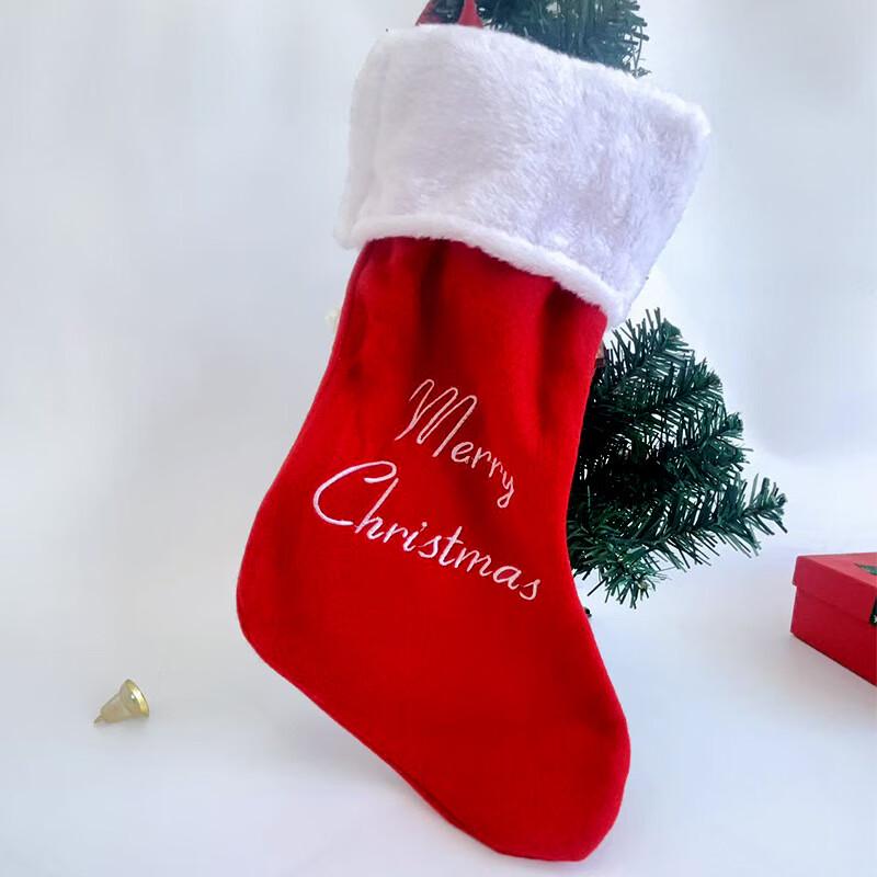 

Embroidered Christmas Stocking Gift Bag