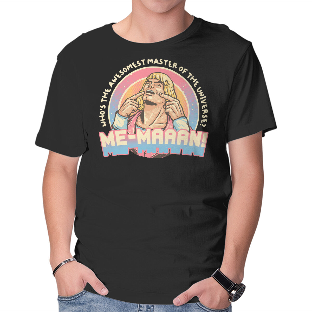 Unisex Crew Neck T-Shirt Awesomest Master Of The Universe Graphic Short Sleeve Casual Tee S