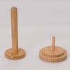 Detachable Base Wooden Yarn Holder Manual Dispenser Vertical Rotating Yarn Spool Organizer Handmade Craft Yarn Winder
