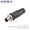 M12 Connector IP67 Waterproof Aviation Plug Plastic Field Wireable Solder Termination PG7 PG9 Screw 2 3 4 5 6 8 12 17 Pins