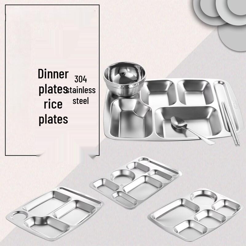 Stainless Steel Divided School Cafeteria Meal Tray