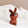 Birnbaumholz-Schnitzerei Miniatur Niedliches Kleiner Hase Dekoration Zuhause Büro Schreibtischdekoration Sternzeichen Hase Wohnzimmer Einweihungsgeschenk