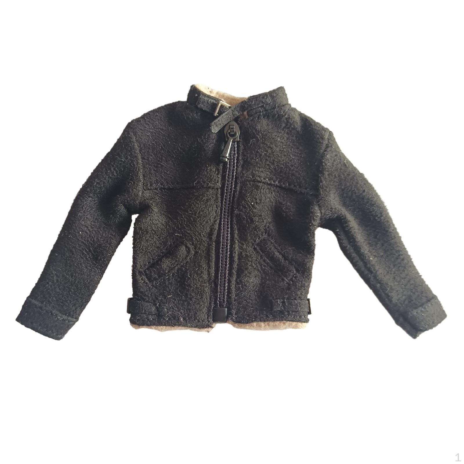 

1/12 Мужские фигурки Куртка Одежда для 6-дюймовой фигурки Модель Black