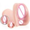 2 In 1 Realistic Vagina Anal Male Masturbator Sex Toys for Men with 3D Sex Portable Flesh Light Sex Doll Pocket Pussy for Men