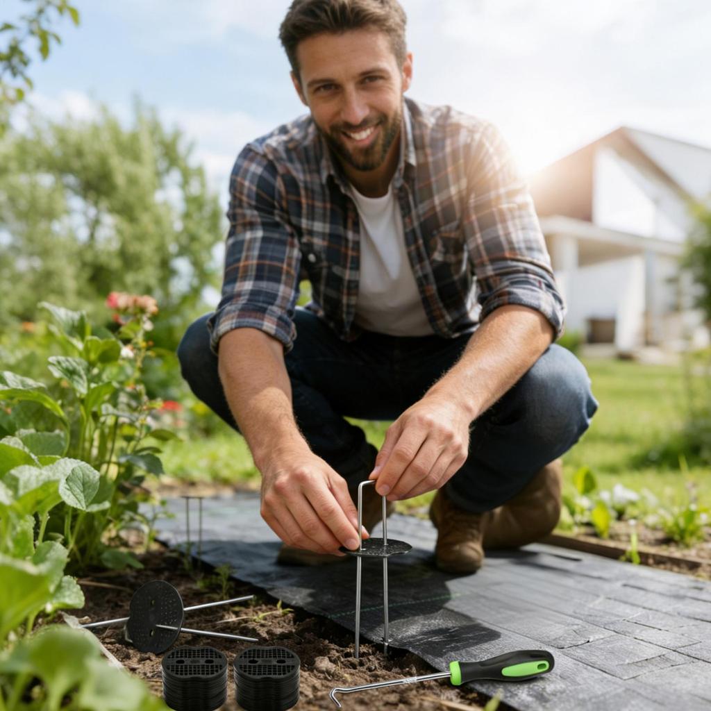 Landscape Fabric Stakes Galvanized Metal Pins 50 Pieces Lawn Landscaping Stakes For Outdoor Yard Pathway Farm Patio Driveway