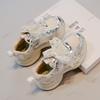 Baby Spring/Autumn Fashion Breathable Thick Sole Bow Beaded Sport Shoes Soft Walking Sports Casual Kid Vulcanized Shoes
