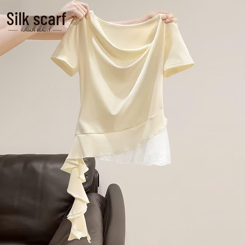 Women s Patchwork Slim-Fit T-Shirt M