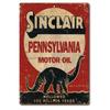 Sinclair Oil Vintage Bleckskylt, Dino Bensin Retro Metallväggdekor