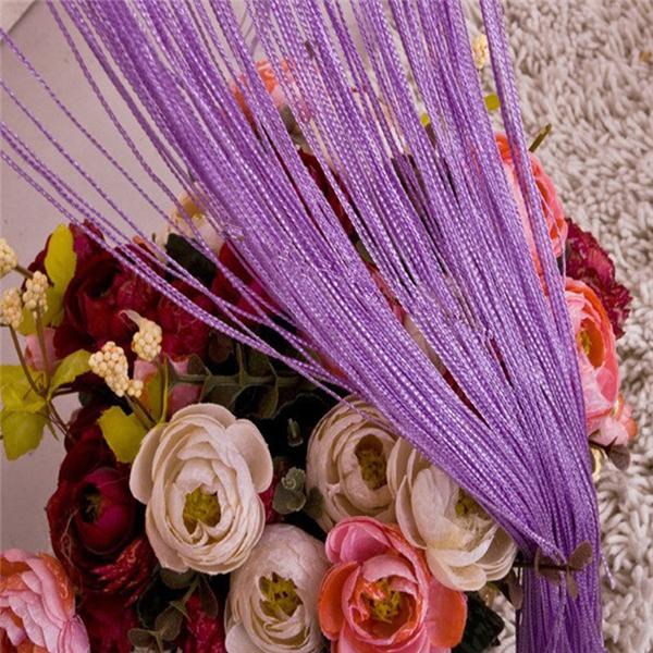 Luxury Glitter String Door Curtain Beads Room Dividers Beaded Fringe Polyester Fabric Shiny Tassel Line Curtains Window Panel Valance Wedding DIY