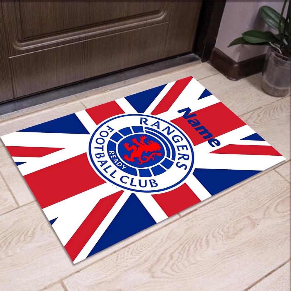 Custom Name Rangers F.C Printed Carpet,Rug for Office Chair Living Room Bedroom Kitchen Room Decor Gifts.