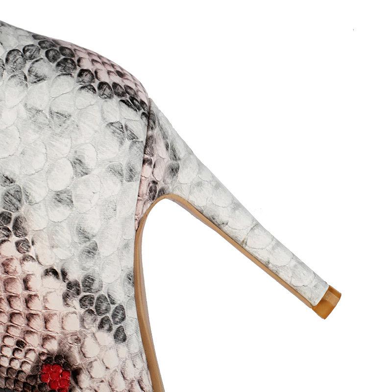 Snakeskin Tall Boots Women's Stiletto Knee High Boots 2024 Autumn Winter Thin High Heels Shoes Sexy Pointed Toe Footwear